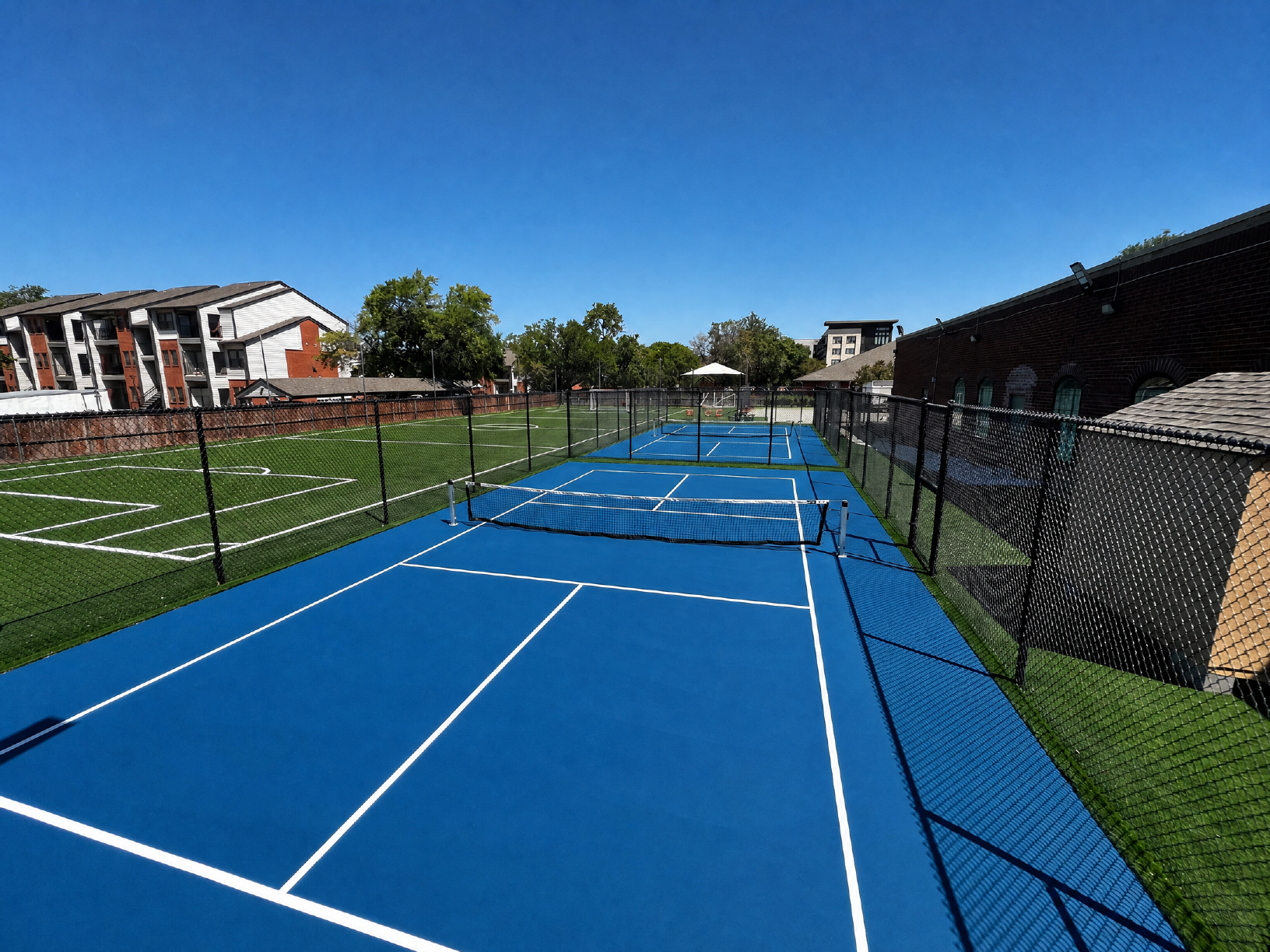 Commercial sports court installation