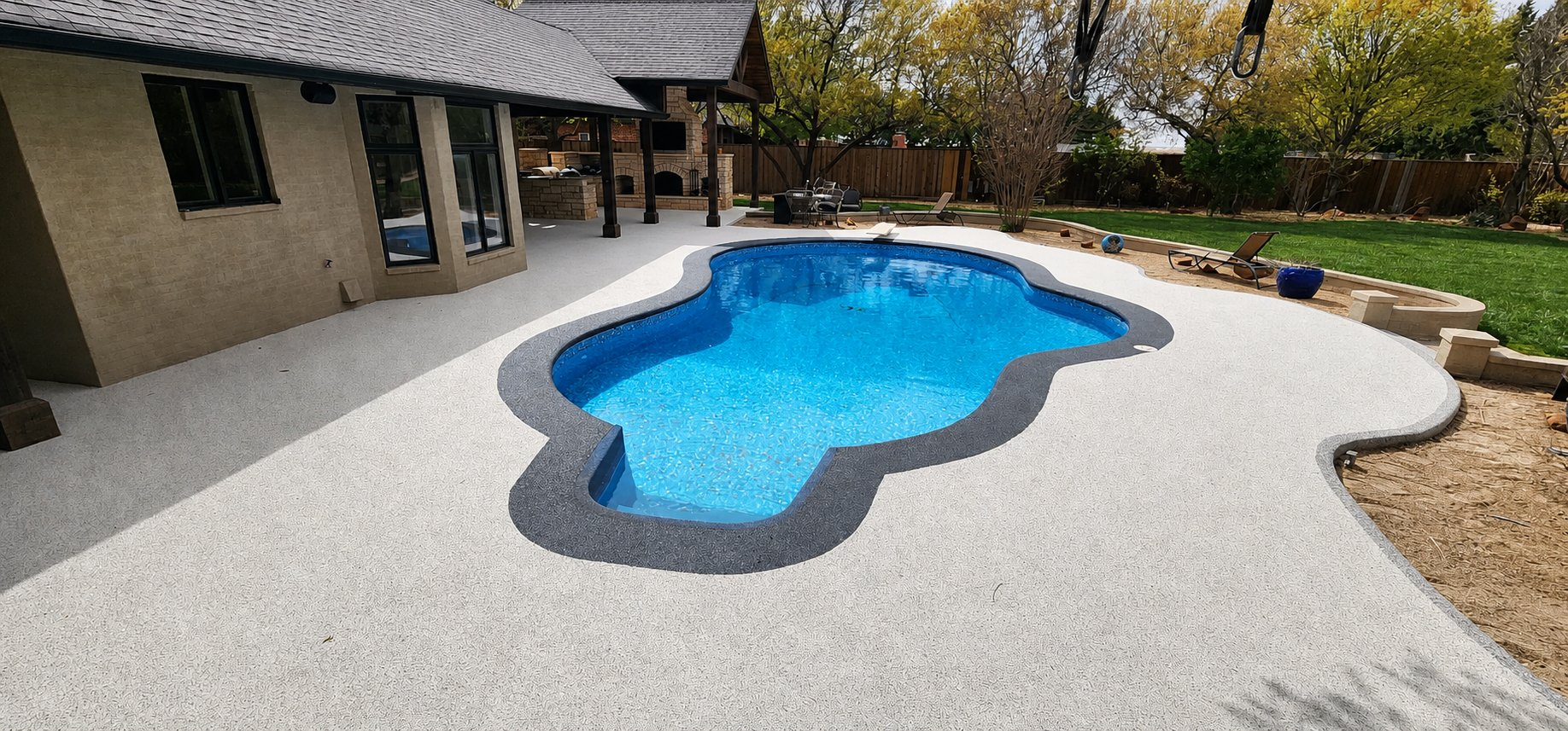Rubber surfacing application