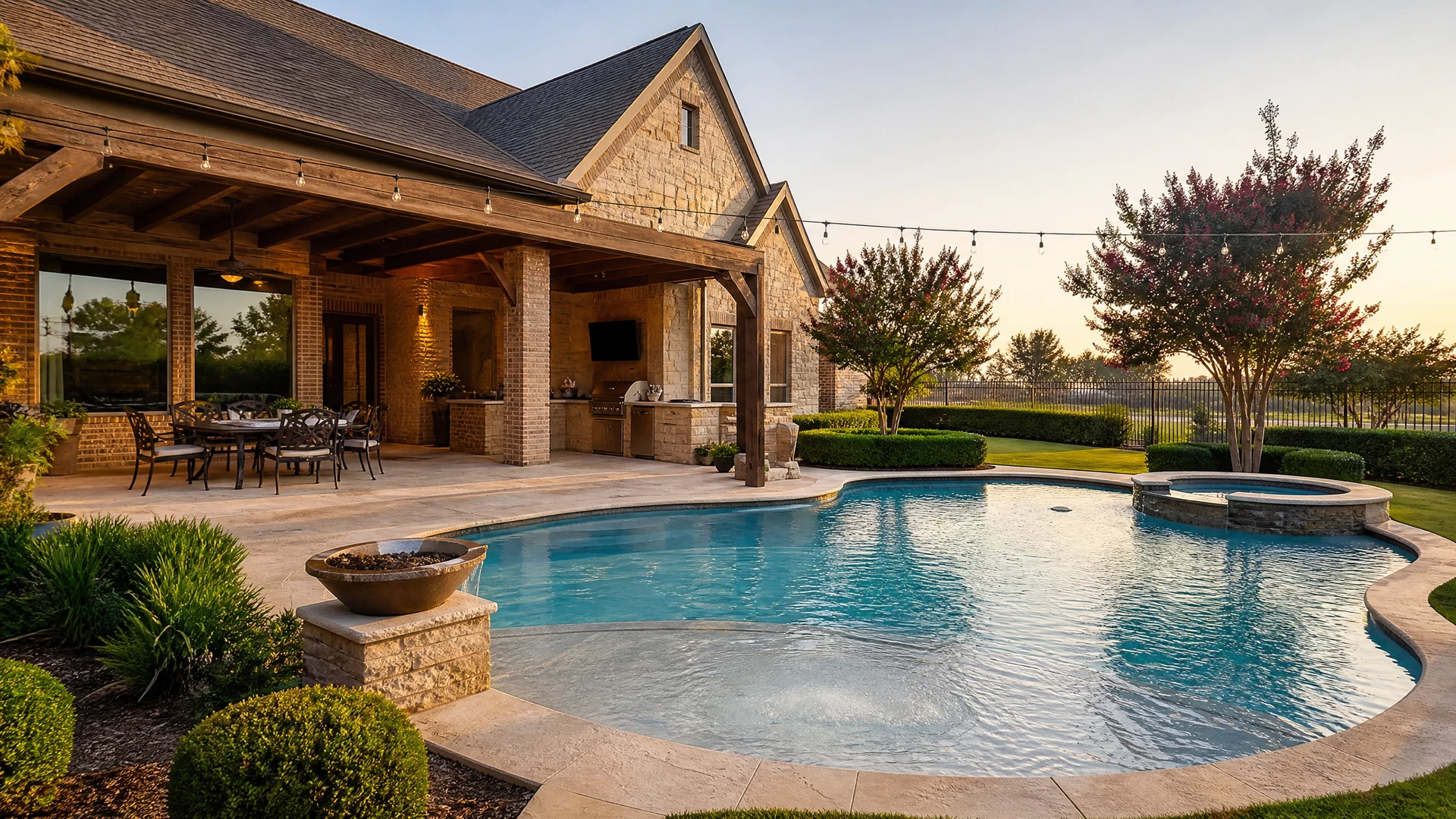 Luxury residential outdoor living space