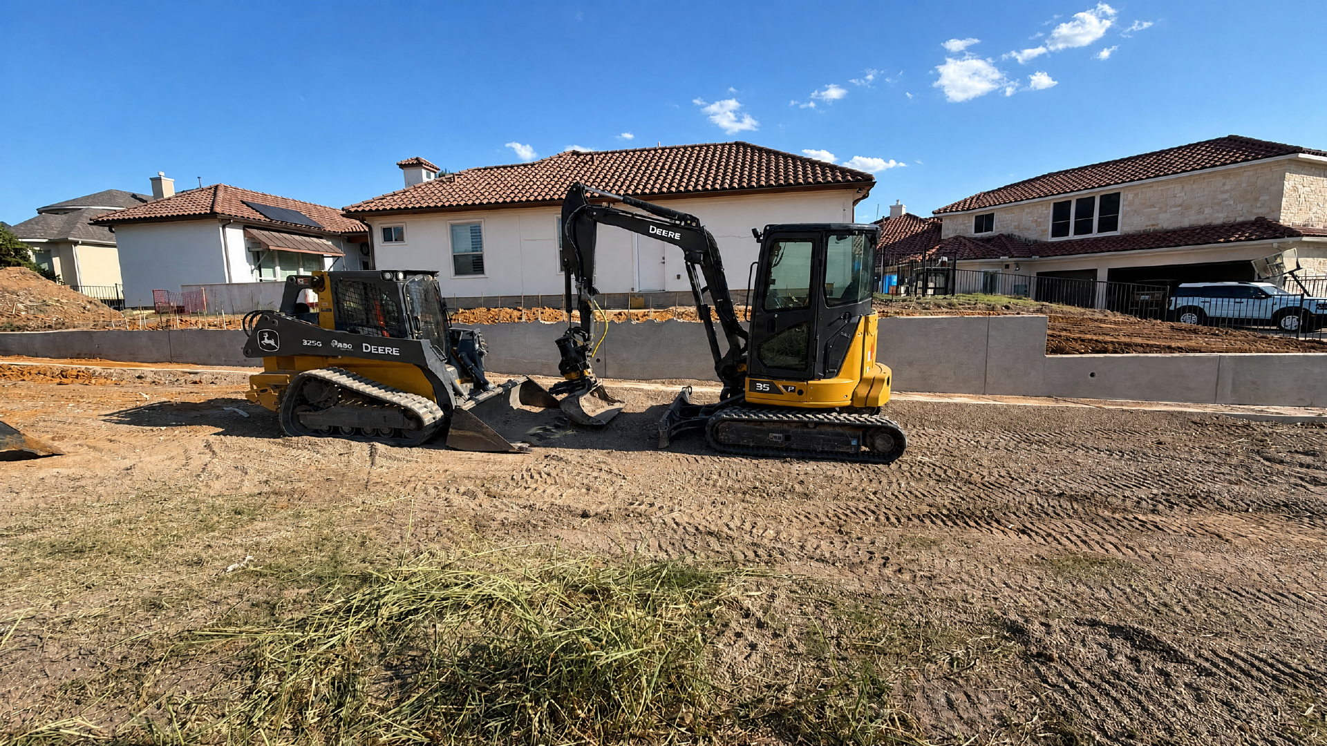 Drainage installation and grading