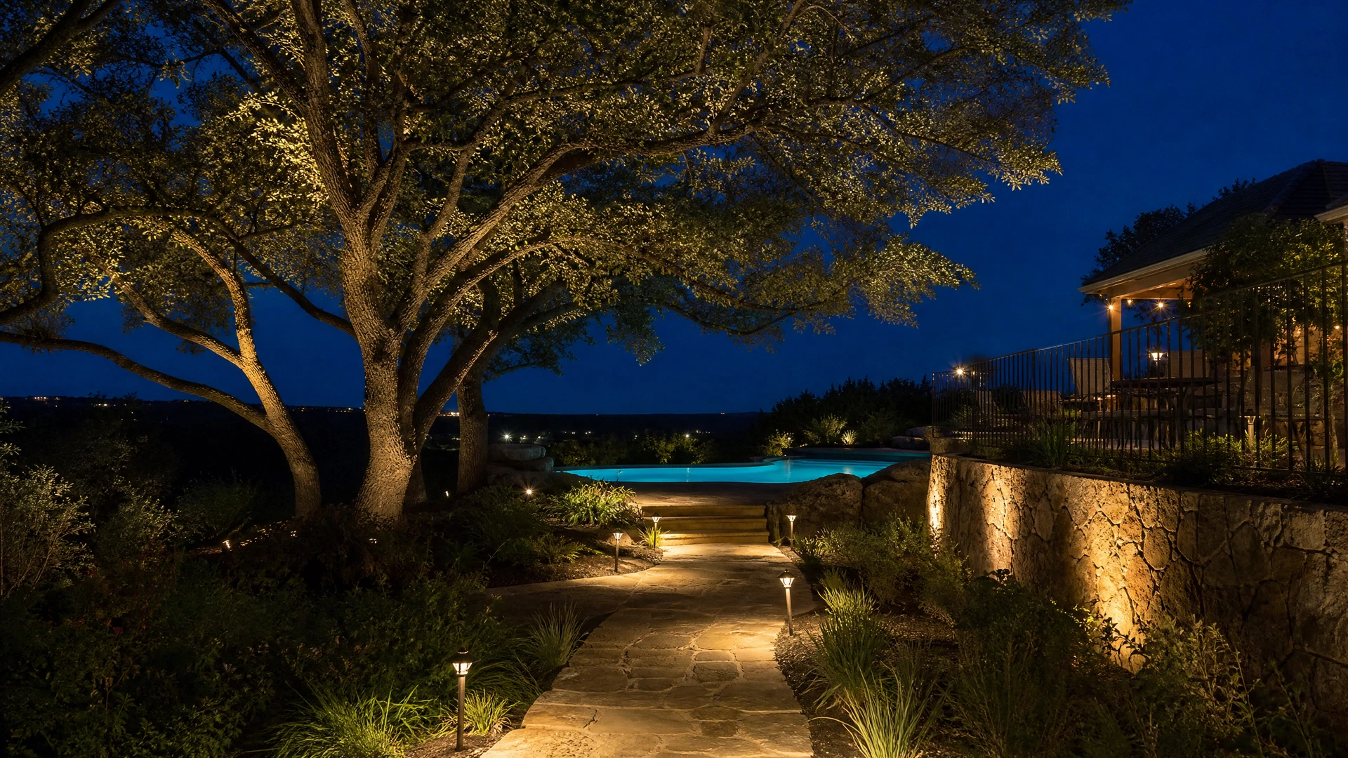 Outdoor Lighting project by Curate Construction in Dallas-Fort Worth